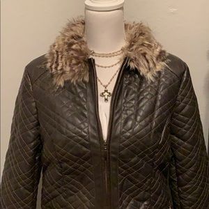 CHICO’S Faux Leather Jacket
